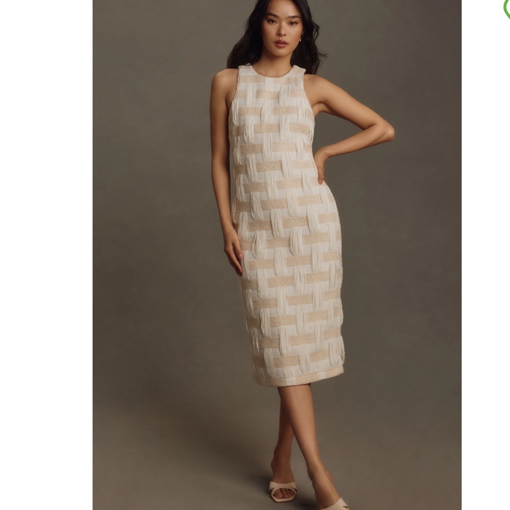 Endless rose Anthropologie  textured tweed midi dress nwt